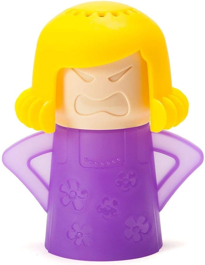 Angry Mama Microwave Cleaner, Microwave Oven Steam Cleaner, Angry Mom Steamer Cleaning Crud Easily in Minutes, Steam Cleans and Disinfects with Vinegar and Water for Kitchen