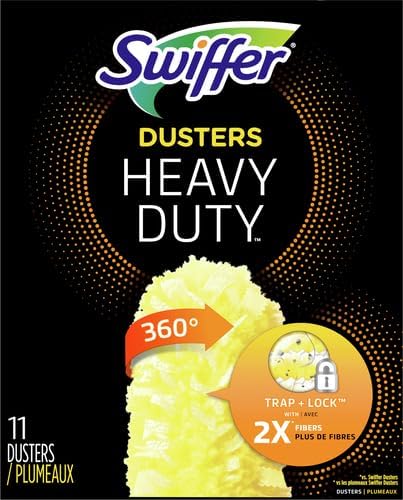 Swiffer Dusters Heavy Duty Multi-Surface Duster Refills for Cleaning, Unscented, 11 Count (Pack of 3)