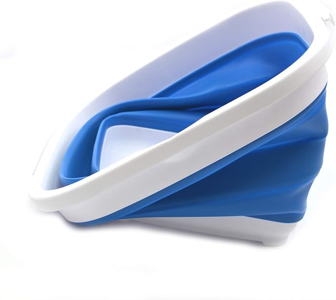 SAMMART Set of 2-10L (2.6 Gallon) Collapsible Rectangular Handy Bucket (2, Blue)