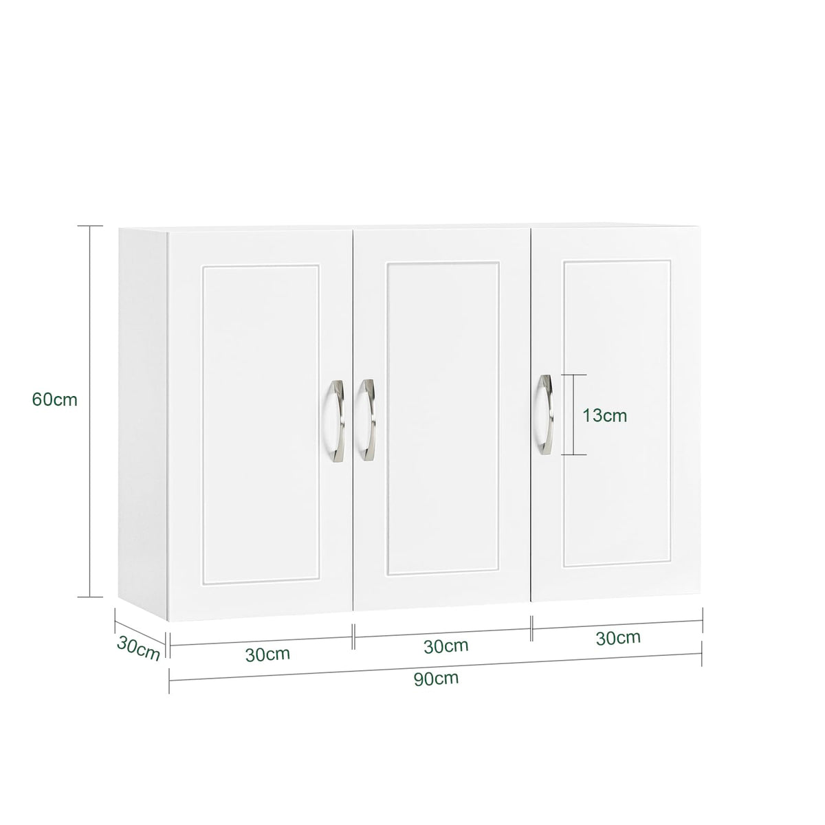 Haotian Wall Cabinet for Laundry Room, Wall Storage Medicine Cabinet for Bathroom Kitchen Garage, Linen Tower Bath Cabinet with Shelf, White FRG231-L-W