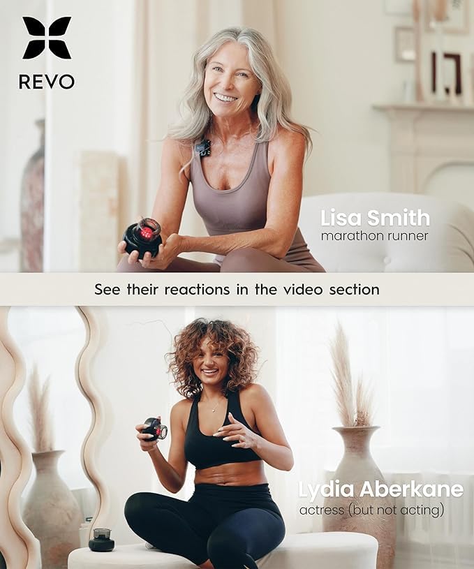 REVO The Original 4-in-1 Smart Cupping Therapy Massager, Red Light Therapy for Targeted Pain Relief, Knots, Aches, Muscle Soreness, Circulation & Tighter Skin, Portable Cupping Kit