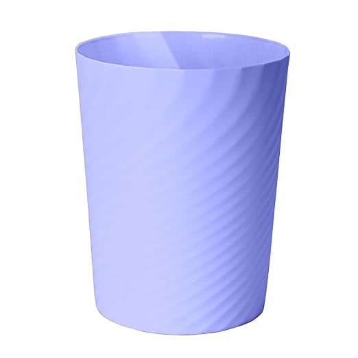 Small Trash Can - Plastic Waste basketbin for Office,Home,Bathroom,Kitchen - 1.8 Gallon - Purple