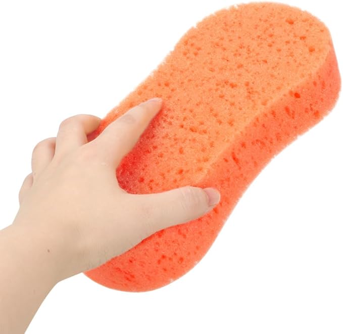 Ultimate Premium 5-Pack Coral Sponge Set - Extra Soft, Non-Scratch, Foaming & Large - Perfect for Car Washing, Household Cleaning and Fightingk (Orange)
