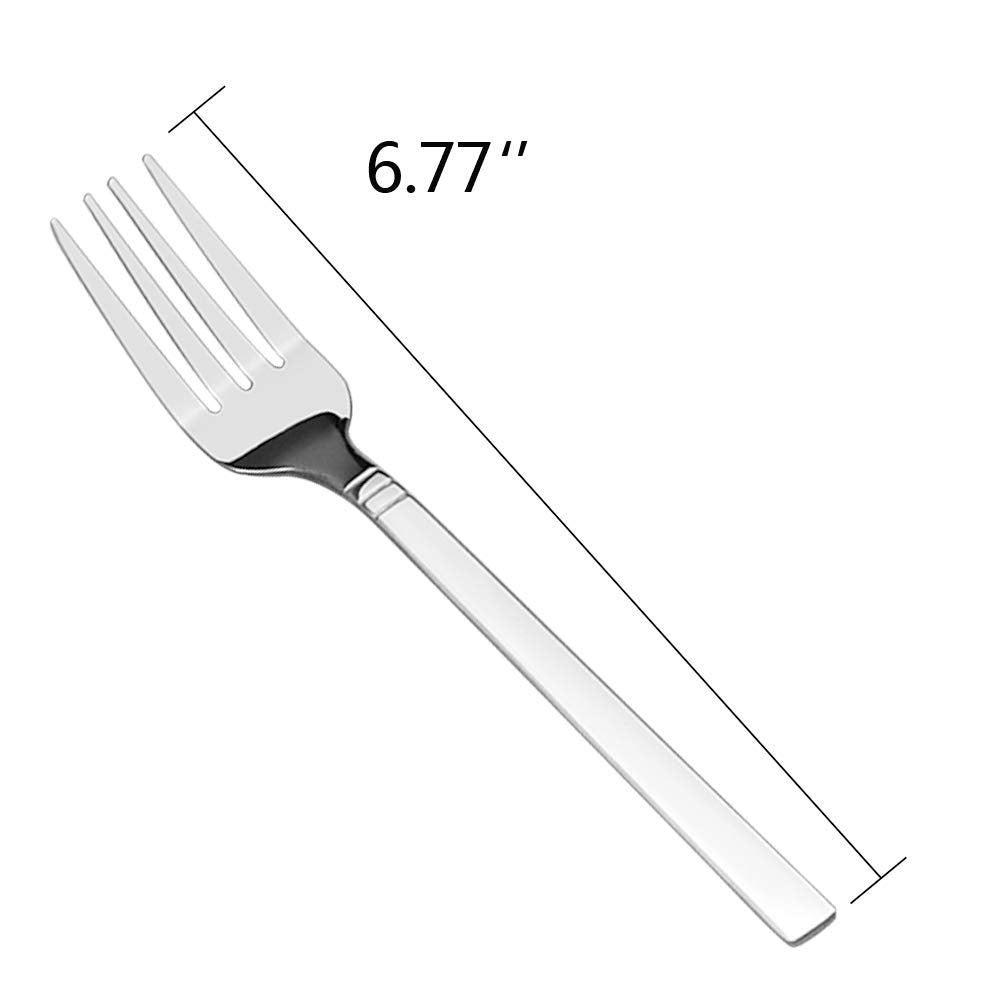 Fiazony 12-Piece Stainless Steel Dessert Forks, Small Fork