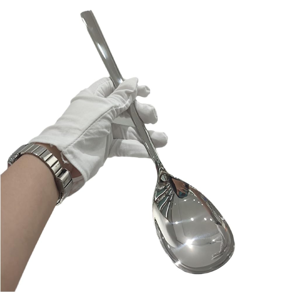 SIAIQIANG Extra-Large Serving Spoon,12 Inch Premium Food-Grade 18/10 Stainless Steel,Heavy-Duty Buffet Spoon with Ergonomic Long Handle (1 Pack)