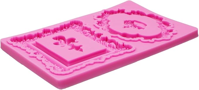 Baroque Mirror Frame Silicone Fondant Molds European Vintage Crown Cake Decoration Molds for Anniversary Weddings Bridal Shower Chocolate Candy Sugar Gum Paste Butter Resin Cookies Polymer Clay