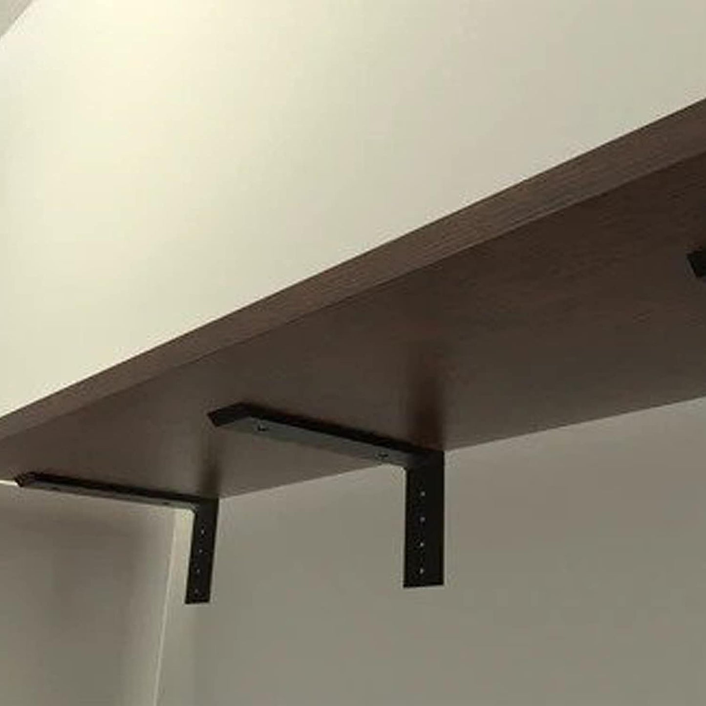 WINKER Countertop Support Bracket 4 Pack Heavy Duty 3/8" Thick Hidden L Shelf Bracket 14" x 6" x 2.5" Metal Corbels for Quartz/Granite/Wood/Concrete/Laminate Countertops, Black