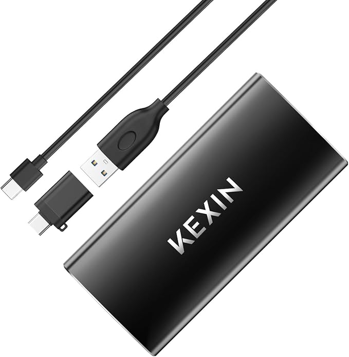 KEXIN External SSD 1TB External Hard Drive USB C Portable SSD, Up to 500MB/s, USB 3.1 External Solid State Drive 1T for PC Mac Android Game Console, Laptop, Xbox, PS4 and More