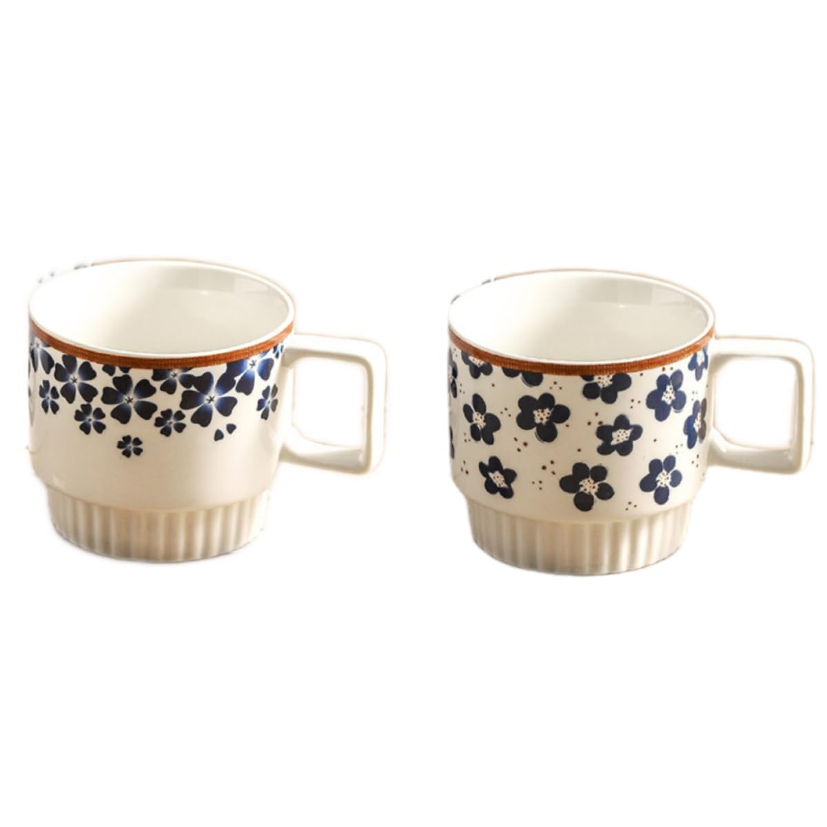 NZYDGXSY Ceramic Coffee Mugs 12 oz, Cups Set of 2, Mug for Coffee Milk Latte Cappuccino Tea, for Office Home shwasher Microwave Freezer Safe（Blue）