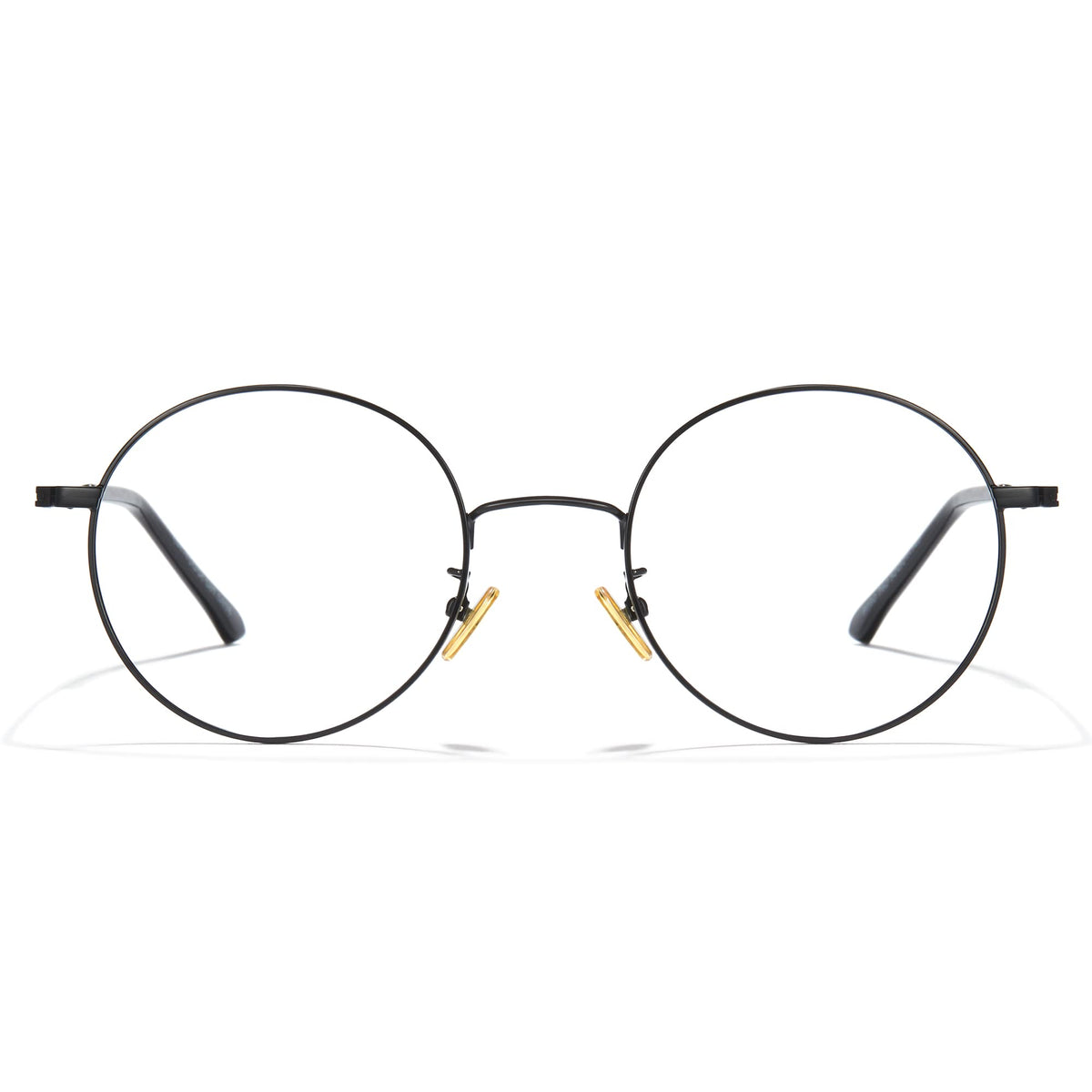 Cyxus Blue Light Glasses for Men Women Round Wire Frame UV Blocking Computer Glasses Clear Lens Metal Ultra Light Eyewear