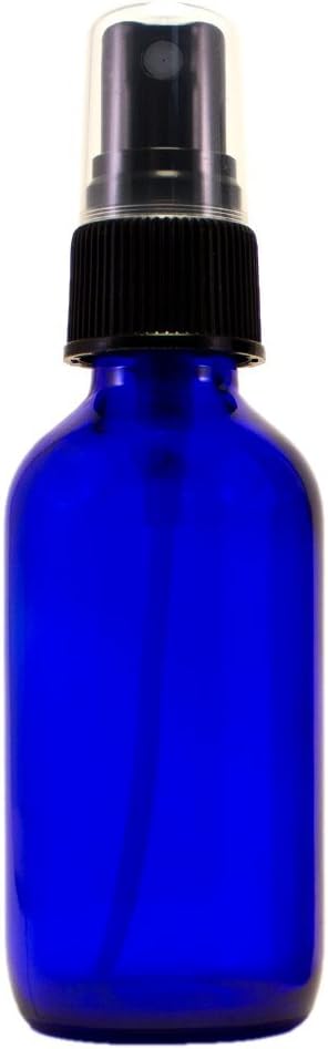 2oz Cobalt Atomizer Bottles (4 Pack) Fine Sprayer Atomizer Glass Essential Oil Bottle