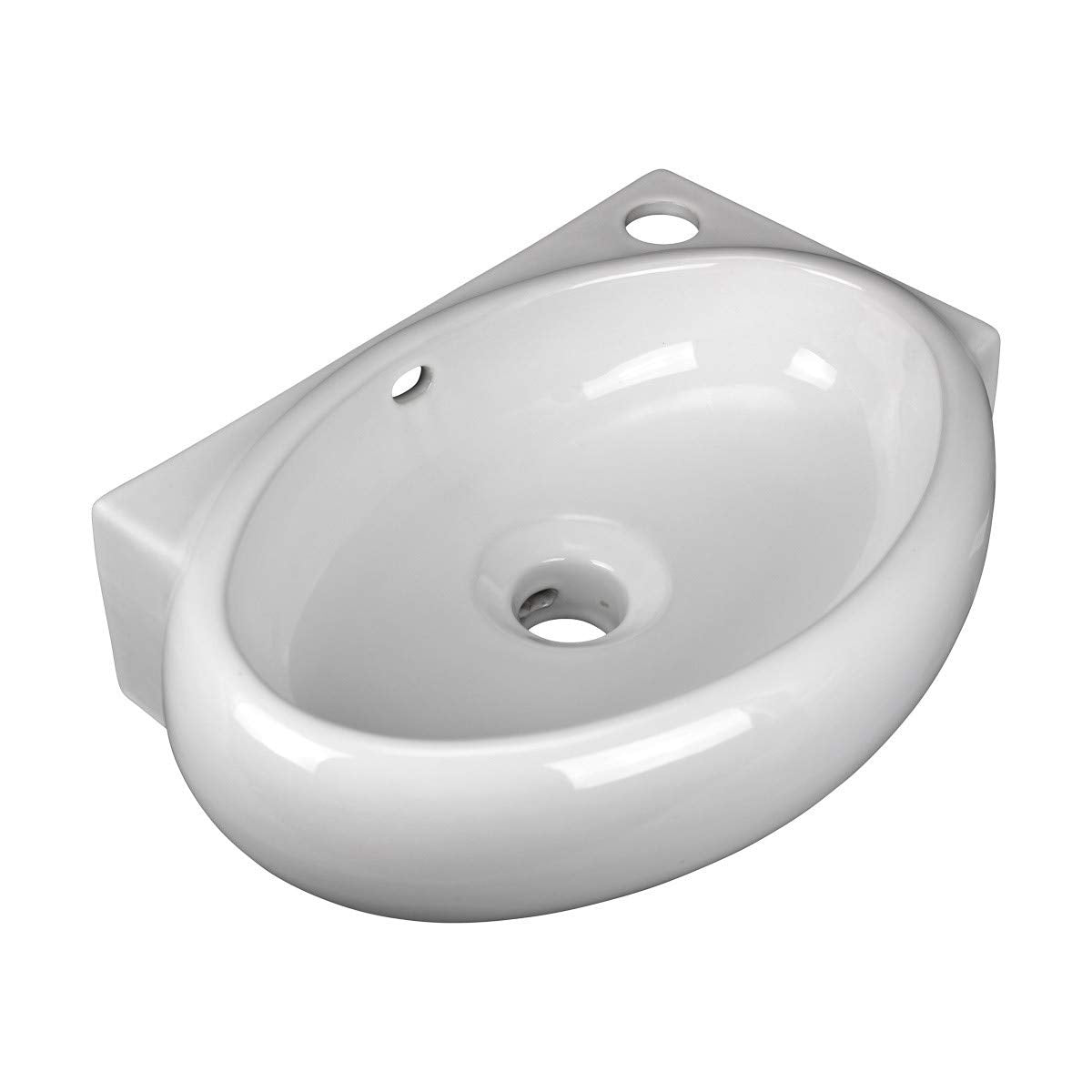 RENOVATORS Supply Manufacturing Carlin 16 in. Corner Wall Mounted Bathroom Sink in White with Overflow 17941