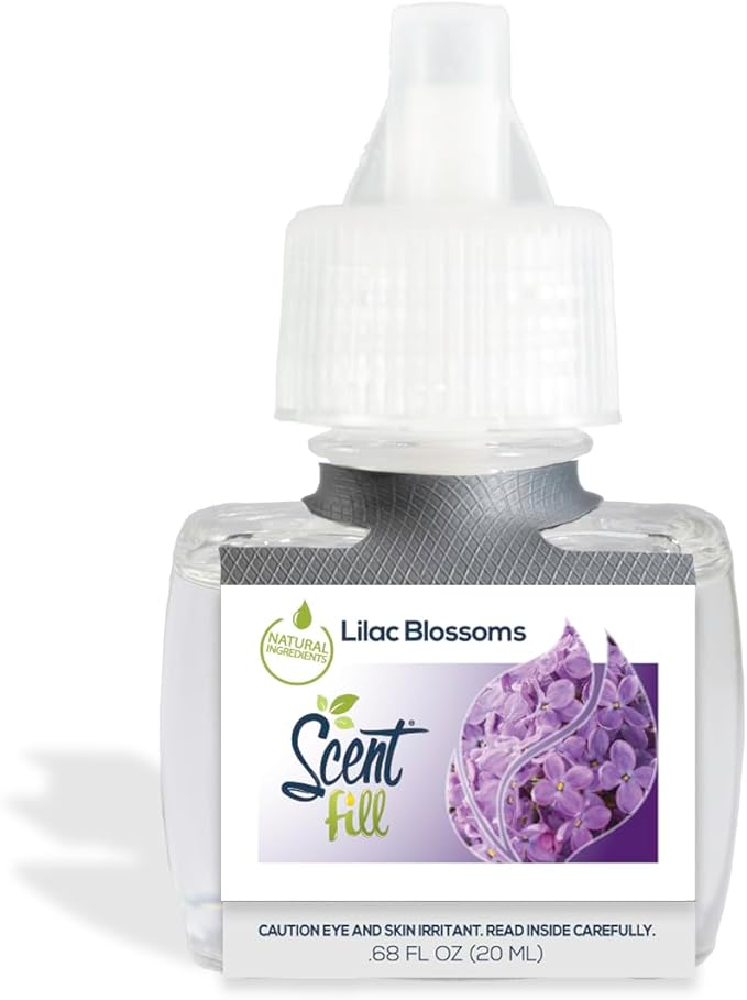 Scent Fill Lilac Blossoms Plug in Air Freshener, Scented Oil Refills, 2 Refills + Diffuser