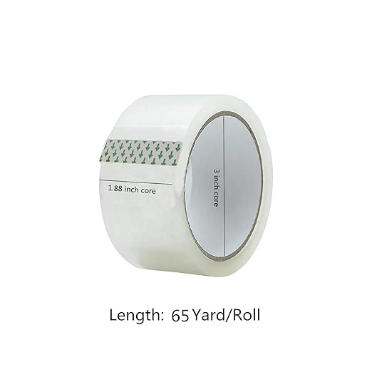 Clear Packing Tape (36 Rolls), Heavy Duty Packaging Tape for Shipping Packaging Moving Sealing, 2 inches Wide, 65 Yards Per Roll