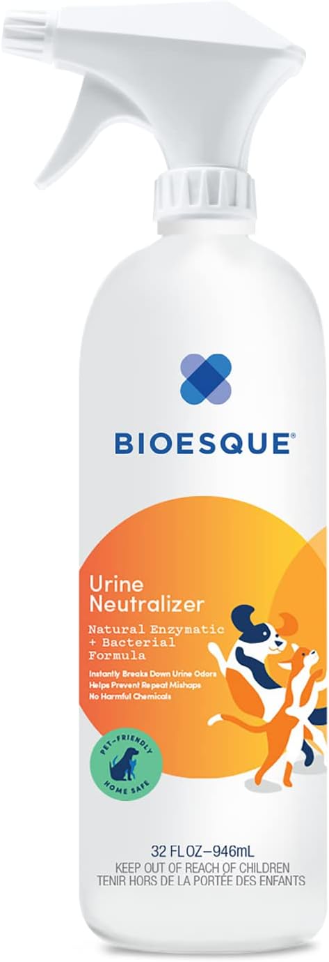 Bioesque Urine Neutralizer, Pet-Friendly Natural Enzymatic & Bacterial Formula, Instantly Breaks Down Urine Odors, Helps Prevent Repeat Mishaps, 32 Fl Oz (Pack of 6)