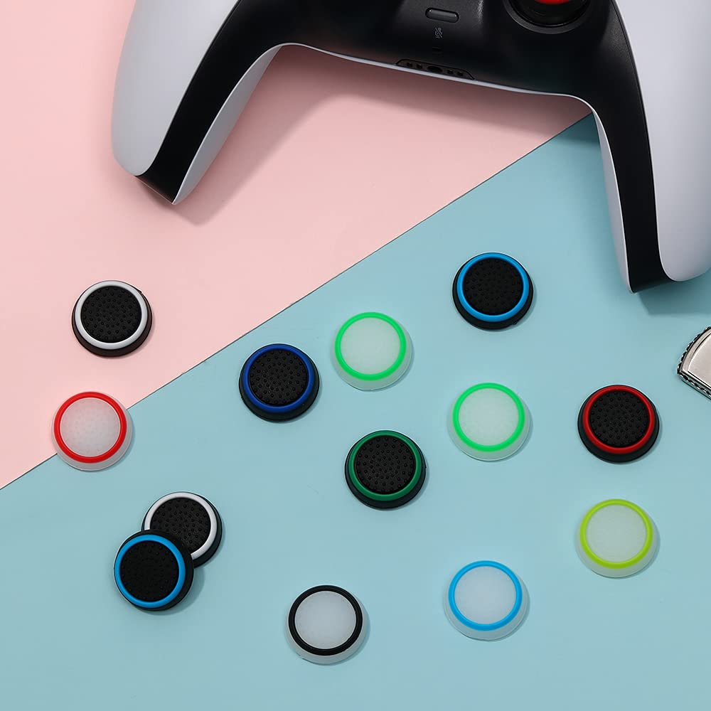 20Pieces Analog Stick Joystick Controller Performance Thumb Grips Compatible with PS5, PS4, Xbox One, Xbox Series X/S Controller Joystick Grips