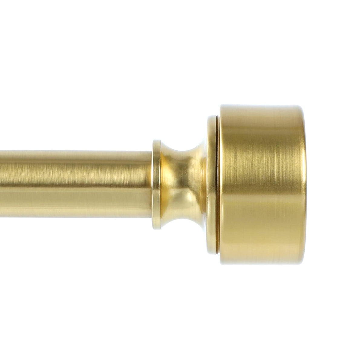 Gold Curtain Rods for Windows 28 to 48 Inch(2.3-4ft), 1 Inch Diameter Heavy Duty Curtain Rod, Adjustable Decorative Drapery Poles 18-45", Brushed Gold