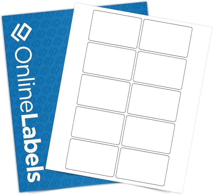 3 x 2 Rectangle Labels - Permanent, White Matte - Wax Melt, Soap, Address Labels - Pack of 1,000 Labels, 100 Sheets - Inkjet/Laser Printers - Online Labels