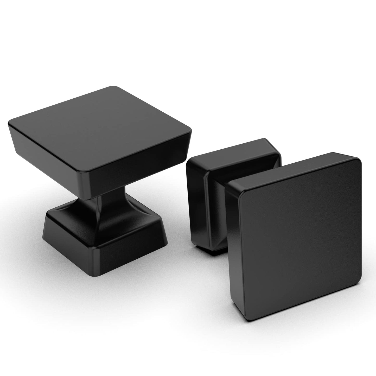 Amerdeco 10 Pack Matte Black Cabinet Knobs 1.2 Inch(30mm) Single Hole Cabinet Handles Dresser Knobs Drawer Knobs and Pulls for Bathroom Cabinets ZH0008