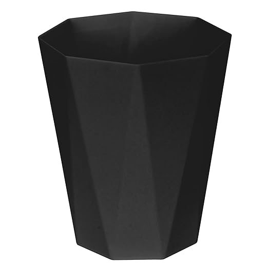 ZXJ Small Trash Can - 1.8 Gallon - Black - Waste Basket - Garbage Bin Bathroom,Kitchen,Office,Dormitory,Camping,Kids Room