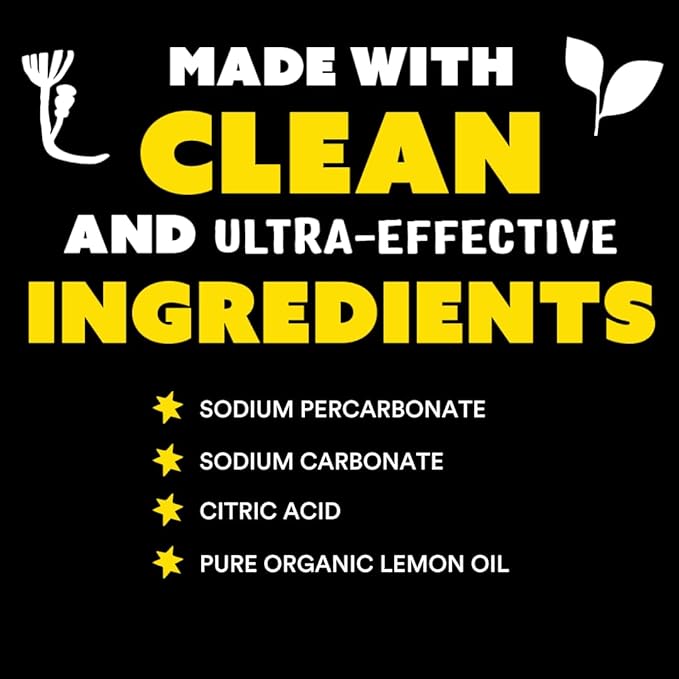 Molly's Suds Oxygen Whitener | Powerful Bleach Alternative, Chlorine Free & Color Safe | Brightens Whites and Removes Stains (Pure Lemon Essential Oil - 79 oz)
