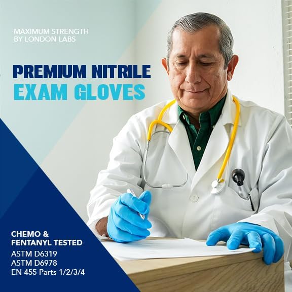 Nitrile Gloves, Blue, Small, Disposable, Latex-Free, Powder-Free, 100 Count