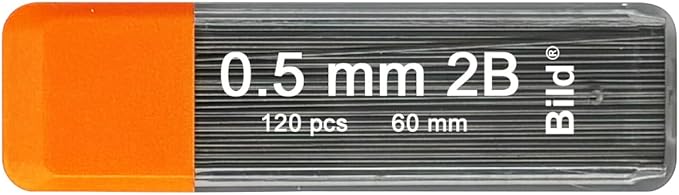 Bild Premium 1200 leads of 0.5mm 2B Mechanical Pencil Lead Refills (2B Mega, 0.5 mm)