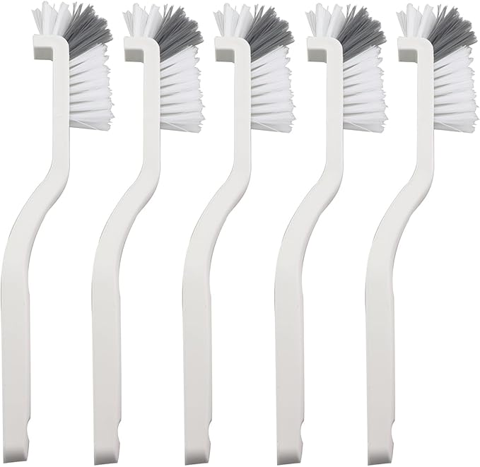 5PCS Cleaning Dish Scrubbing Brush Kitchen Sink Bathroom Brush Dishwasher Edge Grouting Deep Cleaning Brush with Stiff Bristles for Cleaning Window Recesses Shutters Sliding Doors