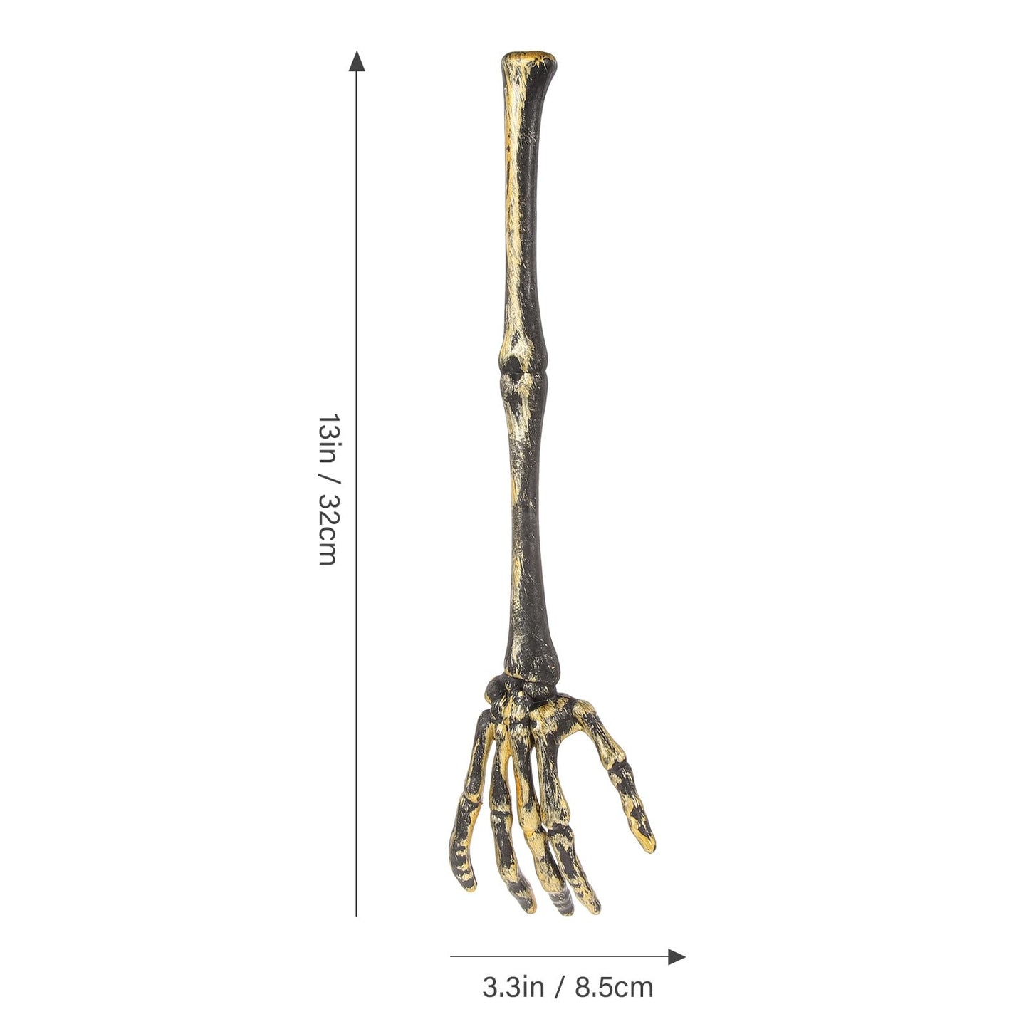 EXCEART Skeleton Arm Staff Halloween Salad Spoon Unique Skeleton Serving Utensil for Kitchen and Party Use 12.58 Inch Plastic Hand Flatware