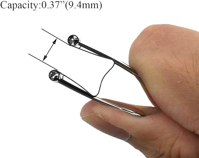 HAHIYO Binder Clips Paper Clamps Spring Steel Sturdy Small 0.98 inches Width 0.37 Inch Capacity No Sharp Edges Heavy Duty Tight Grip Reusable Black Metal Bright Finish for Home Office School 28 Pack