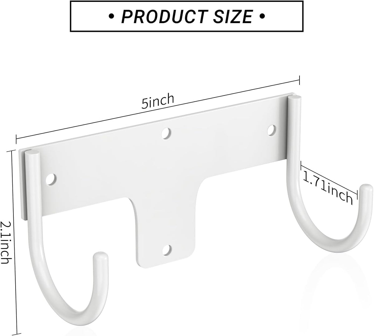 ORLESS Ironing Board Holder Wall Mount, Ironing Board Hanger, Iron Board Holder, Small Y or T Leg Iron Board Hook Wall Mount for Laundry Rooms, 6 Inch(White)
