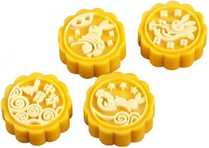Rabbit Pattern Silicone Cake Mold Handmake DIY Mould Silicone Moulds For Cake Mooncake Mold (Mooncake N_8.52 X5.8 X0.84 inch)