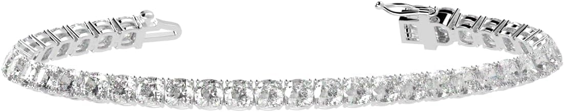 Houston Diamond District 2 to 28 Carat Lab Grown Diamond Classic Tennis Bracelet, 4-Prong Setting for Women (E-F Color, VS2-SI1 Clarity)