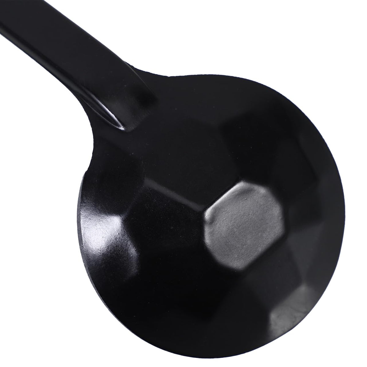 Hemoton 5 Pieces Ramen Spoons, Melamine Asian Soup Spoons, Large Chinese Japanese Ramen Ladle for Udon Noodle Pho Hot Pot, Long Handle, Dishwasher Safe, Black