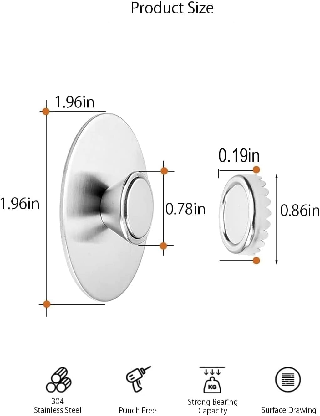 2Pcs Magnetic Soap Savers for Bar Soap, Stainless Steel Soap Holder for Shower Wall and Kitchen/Bathroom, Easy Clean, Self-Draining (Silver)