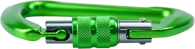 SEPEAK UIAA 30kN Locking Climbing Carabiner, Professional Heavy Duty Screwgate Clip for Outdoor Climbing, Mountaineering, Rappelling, Camping, Hiking, Swing,Large D Carabiner Hook/6744lb