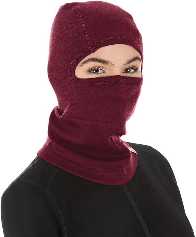 100% Merino Wool Balaclava - Winter Ski Mask - Face Mask - Cold Weather Gear