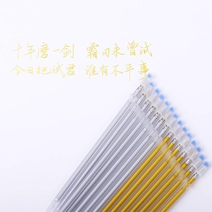 20 Pcs White Gel Pen Refills, Glitter and Metallic Gels Pen Refills, 0.7mm Gel Ink Pen Replacement Coloring Pens Art Marker for Crafting Drawing,Pens and Refills