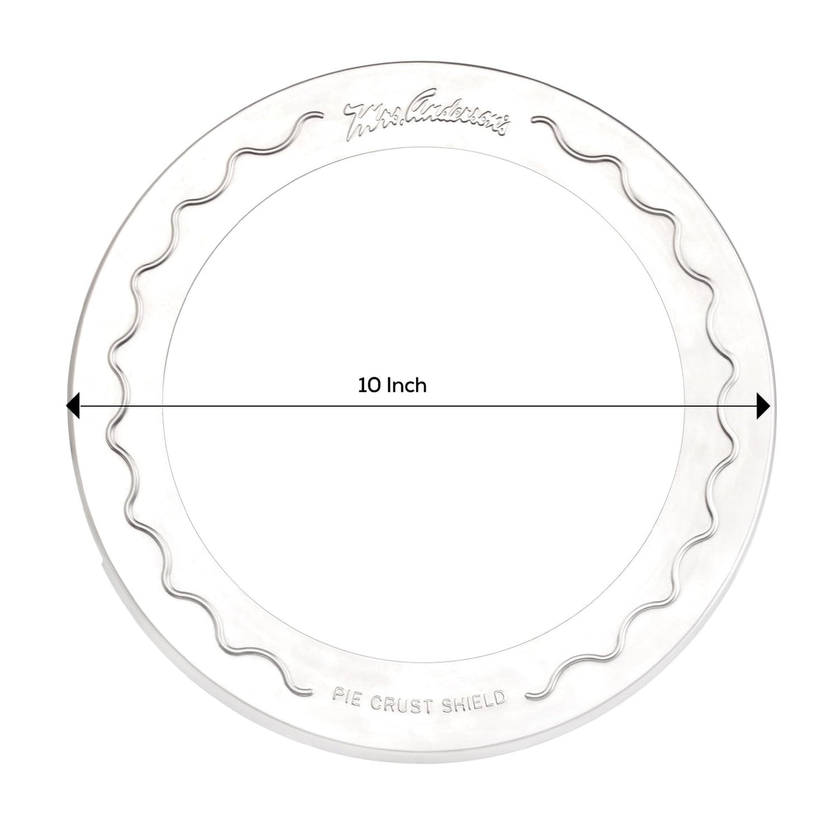 Mrs. Anderson's Baking Pie Crust Protector Shield, Set Of 2, Fits 9.5-Inch And 10-Inch Pie Plates, Prevents Over-Browning And Spills