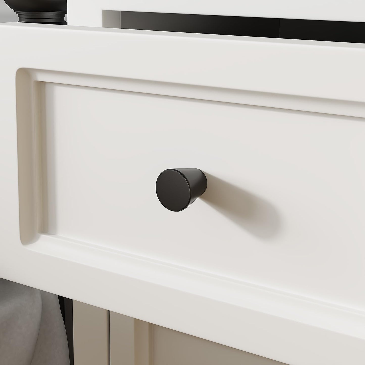 homdiy 10 Pack Black Knobs for Dresser Black Cabinet Knobs Small Drawer Pulls Round Kitchen Cabinet Hardware