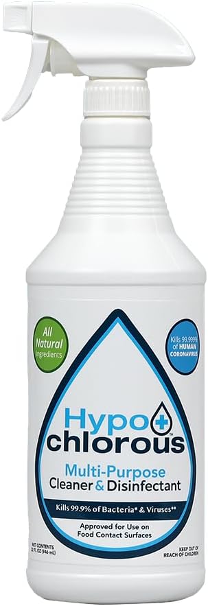 Hypochlorous Acid Spray For Home 32oz - Cleaner & Disinfectant â Safe for Kids & Pets â Multi-Purpose Hypochlorous Acid Cleaner â Eco-Friendly HOCl Spray