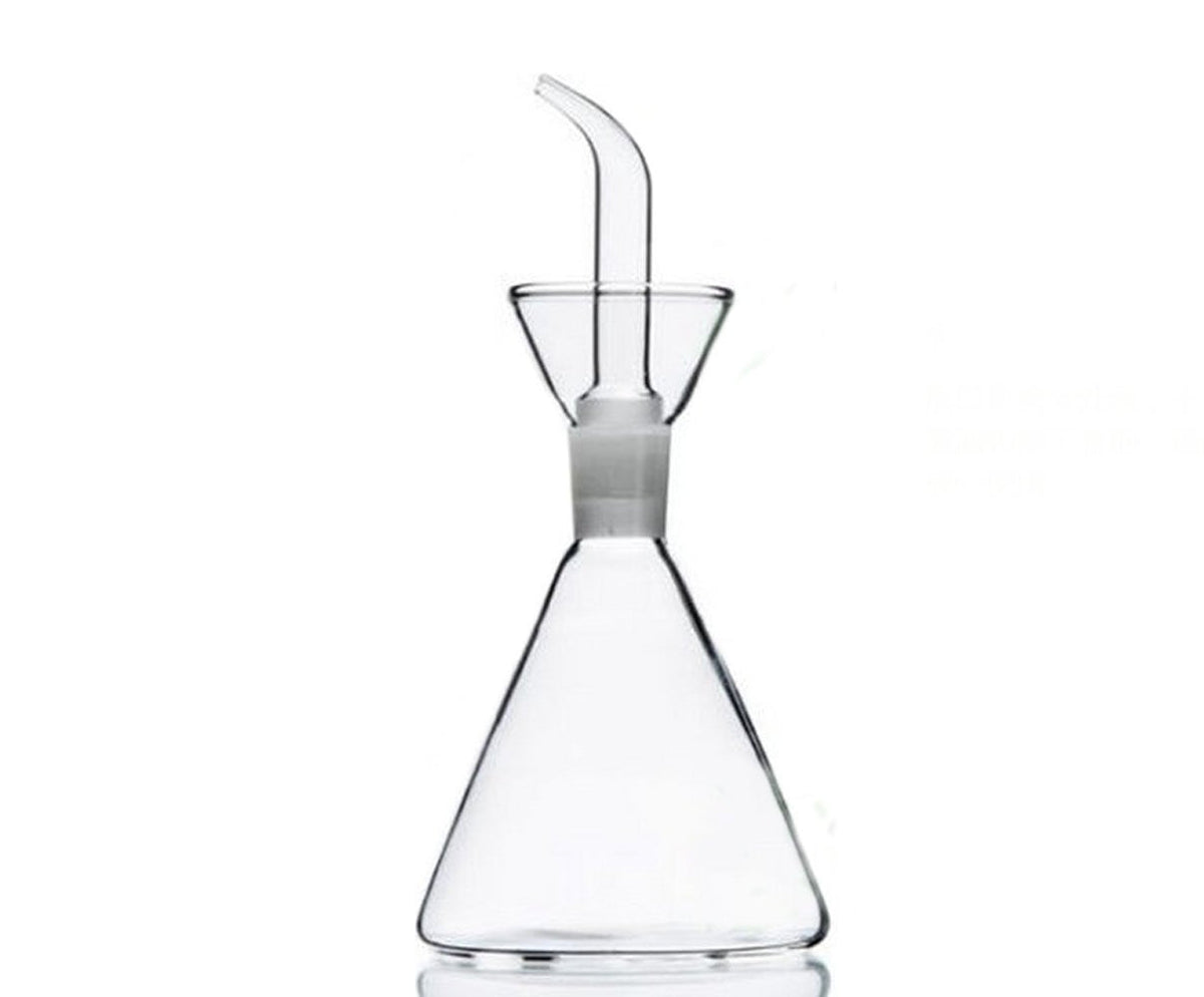 ELETON Olive Oil Dispenser Bottle Glass with No Drip Bottle Spout -Pourer Dispensing Bottles for Kitchen - Olive Glass Dispenser to Control Cooking Vegetable Oil and Vinegar(8 oz)