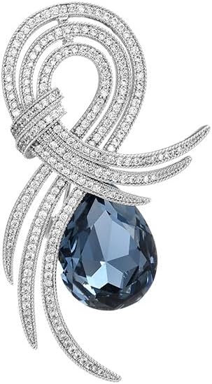 Rhinestone Brooch for Women Rhinestone Brooches Pins Crystal Lapel Pin Jewelry Christmas Valentine's Day Gift for Wife Girlfriend