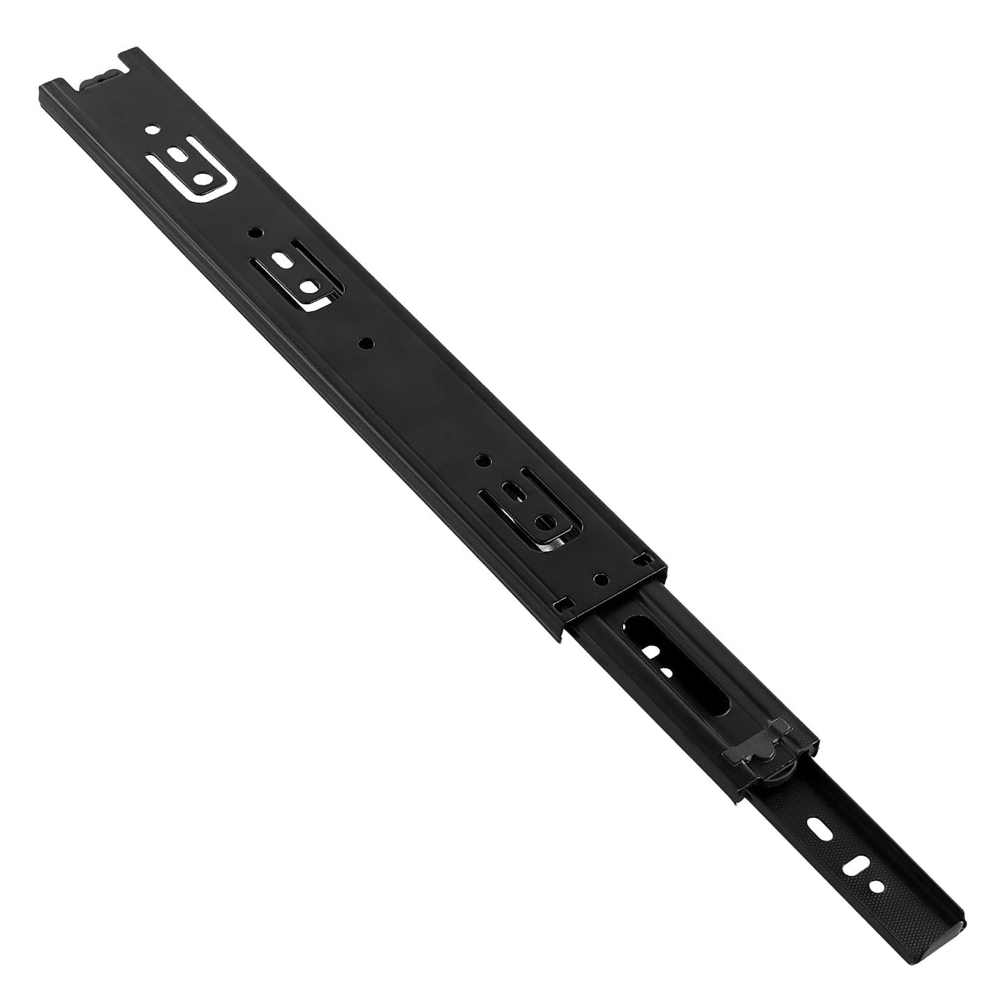 HOIGON 5 Pairs 12 Inch Full Extension Drawer Slides, 30cm Heavy Duty Drawer Slides with Ball Bearing, Black Telescopic Shelf Slides Set Side Mount for Cabinet