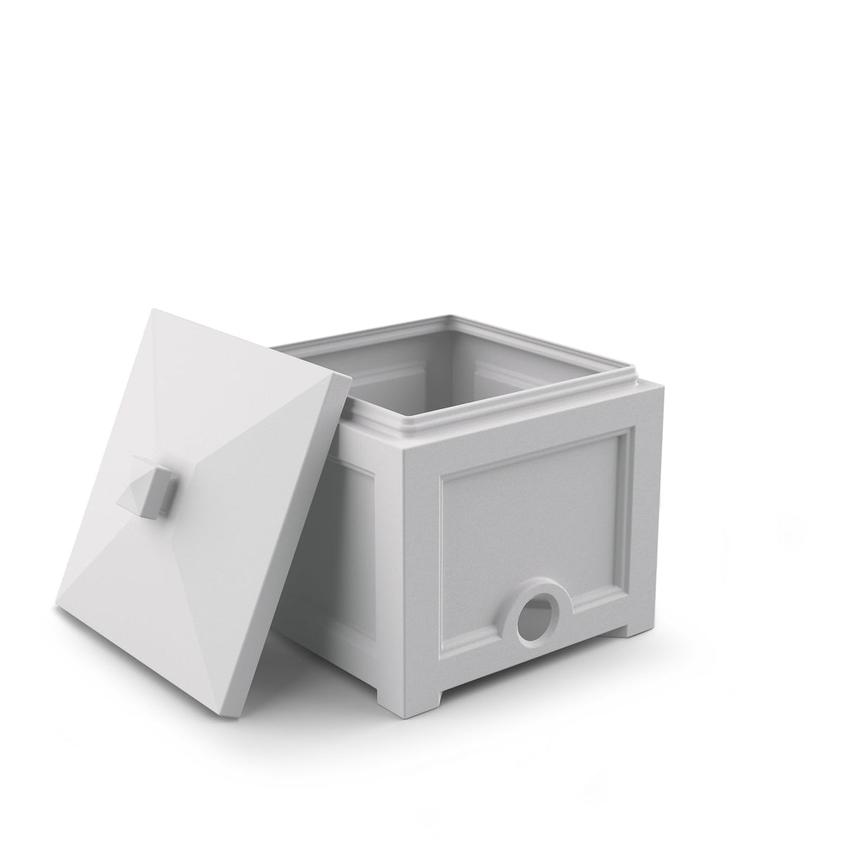Mayne Inc 5858-W Fairfield Garden Hose White Storage Bin