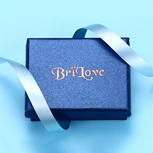 BriLove Wedding Bridal Jewelry for Women Multi Teardrop Cluster Crystal Statement Necklace Dangle Earrings Link Bracelet Set