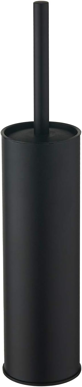 BGL Stainless Steel Toilet Brush with Holder, 2 Black Bristle Heads