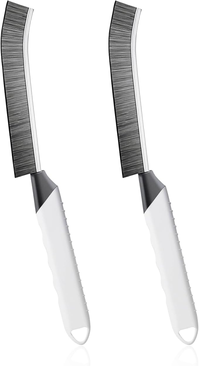 Household Thin Cleaning Brushes,2pcs Hard Bristle Grout Scrub Brush Tool for Cleaning Tight Spaces in Home Kitchen Bathroom