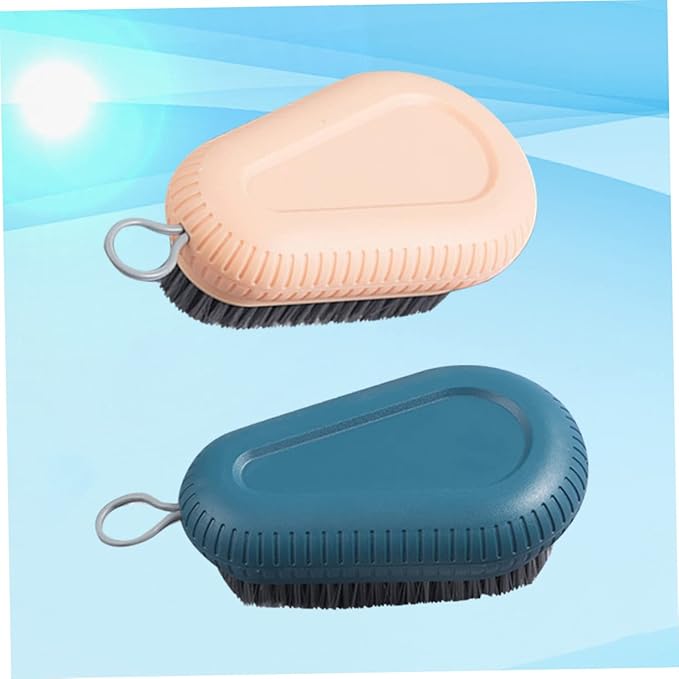 2pcs Portable Laundry Brush Durable Plastic Cleaning Tool for Clothes Lightweight and Compact Design Easy Storage with Hanging Random Color