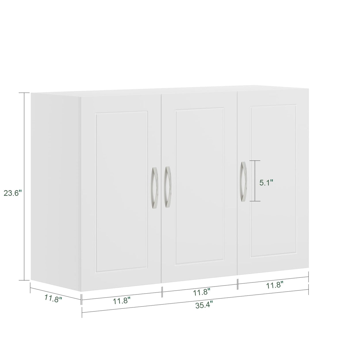 SoBuy Wall Cabinet Laundry Room, Medicine Cabinet for Kitchen Bathroom Garage, Wall Storage Cabinet with Adjustment Shelves, White FRG231-L-W